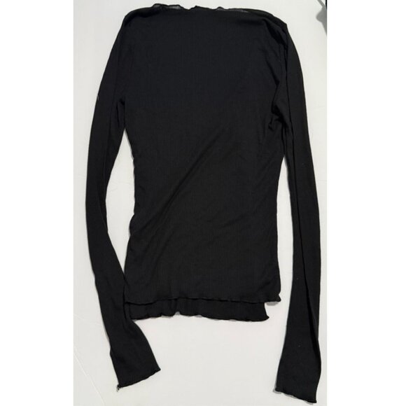 Abercrombie & Fitch Tops - Abercrombie & Fitch Double Layer Black Long Sleeve Boat Neck Shirt Size Small